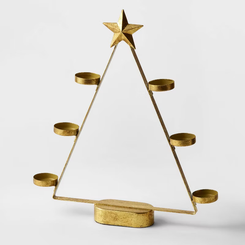 14.75"x10.5" Tealight Metal Christmas Tree Candle Holder - Wondershop™ | Target