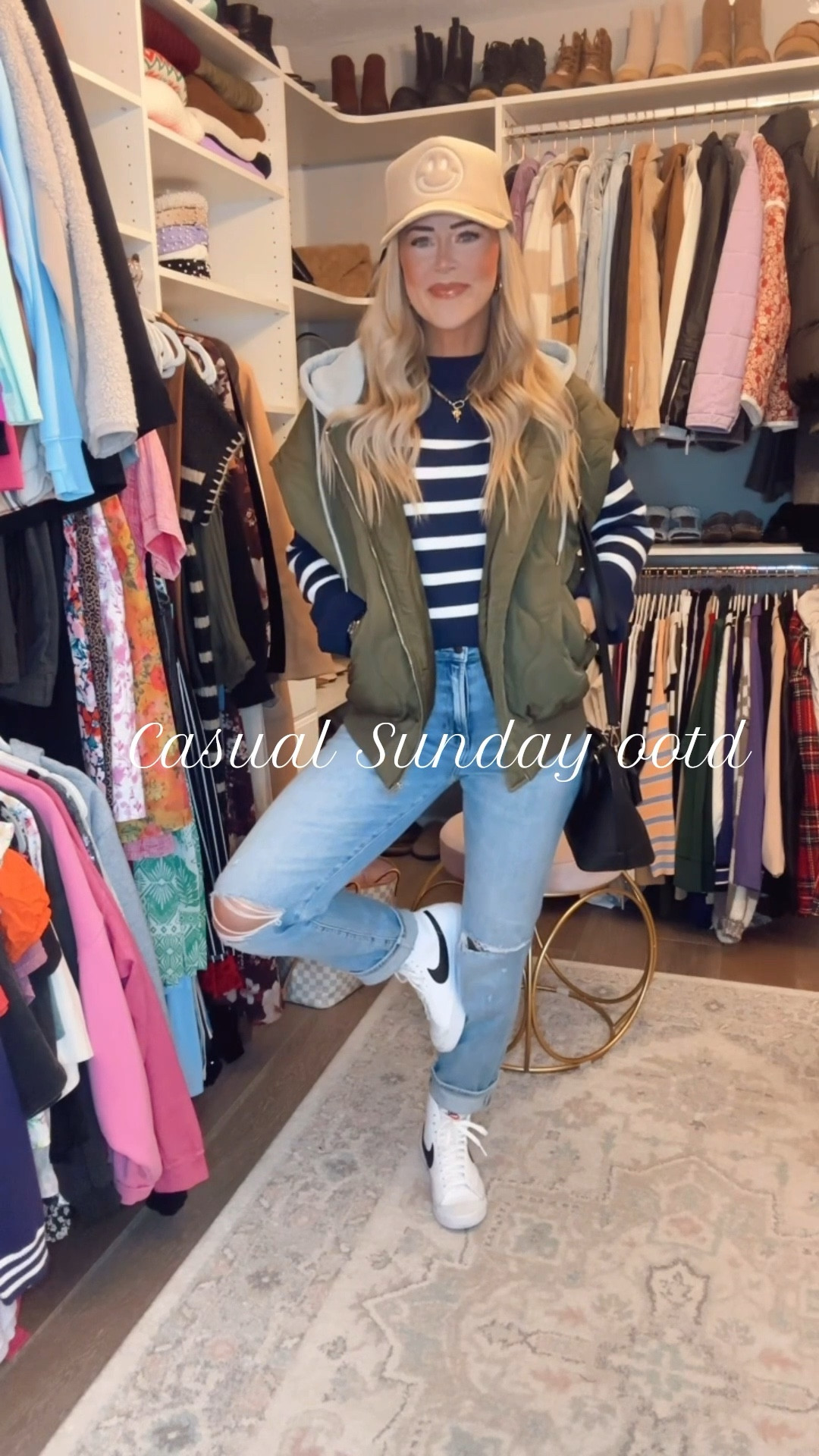 Casual fall ootd // Oversize puffer vest // Straight leg casual denim // Nike high top sneakers // Trucker hat outfit // Amazon finds // VICI finds // Affordable fashion // Designer inspired bracelet // Women’s watch🍃🫶🏼

Vest is VICI, CAITLINN35 code for 35% off your order!

#LTKItBag #LTKShoeCrush #LTKSeasonal