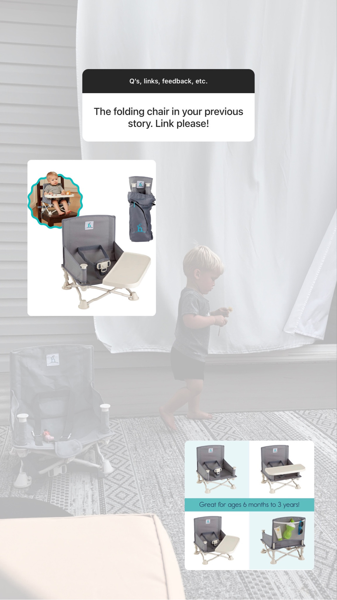 Travel chair for ages 6 months to 3 years! ☀️ Comes with tray and travel bag! 

#LTKSeasonal #LTKbaby #LTKkids