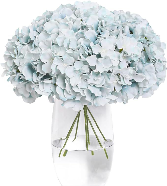 Tifuly Silk Hydrangea Heads with Stems 12 Teal Hydrangea Silk Flowers Head for Wedding Centerpiec... | Amazon (CA)