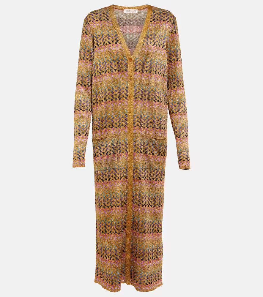Valentino Metallic jacquard-knit cardigan | Mytheresa (INTL)