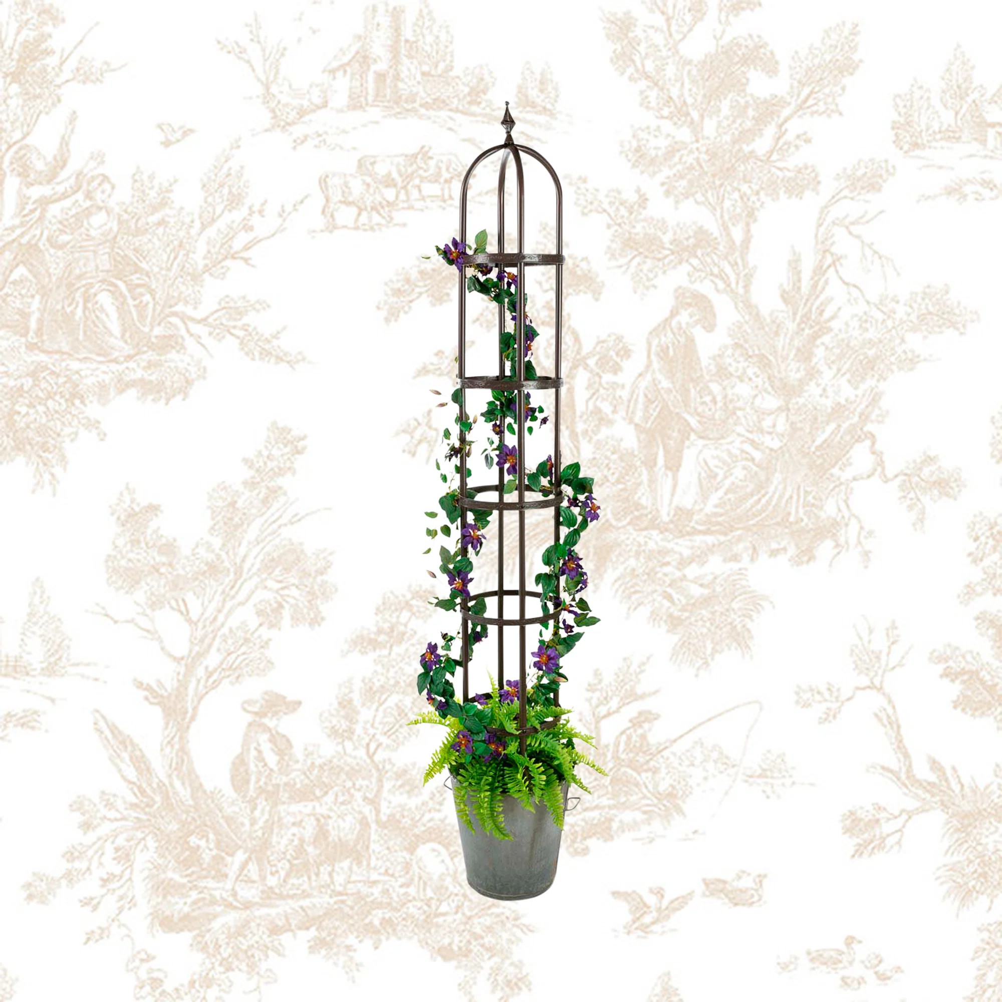 Kendra Steel Obelisk Gardening Trellis | Wayfair North America