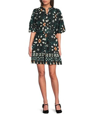 J.Marie Maxine Short Sleeve Button Down Belted Dress | Dillard's | Dillard's