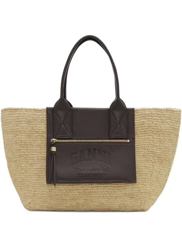 medium raffia tote bag | Farfetch Global