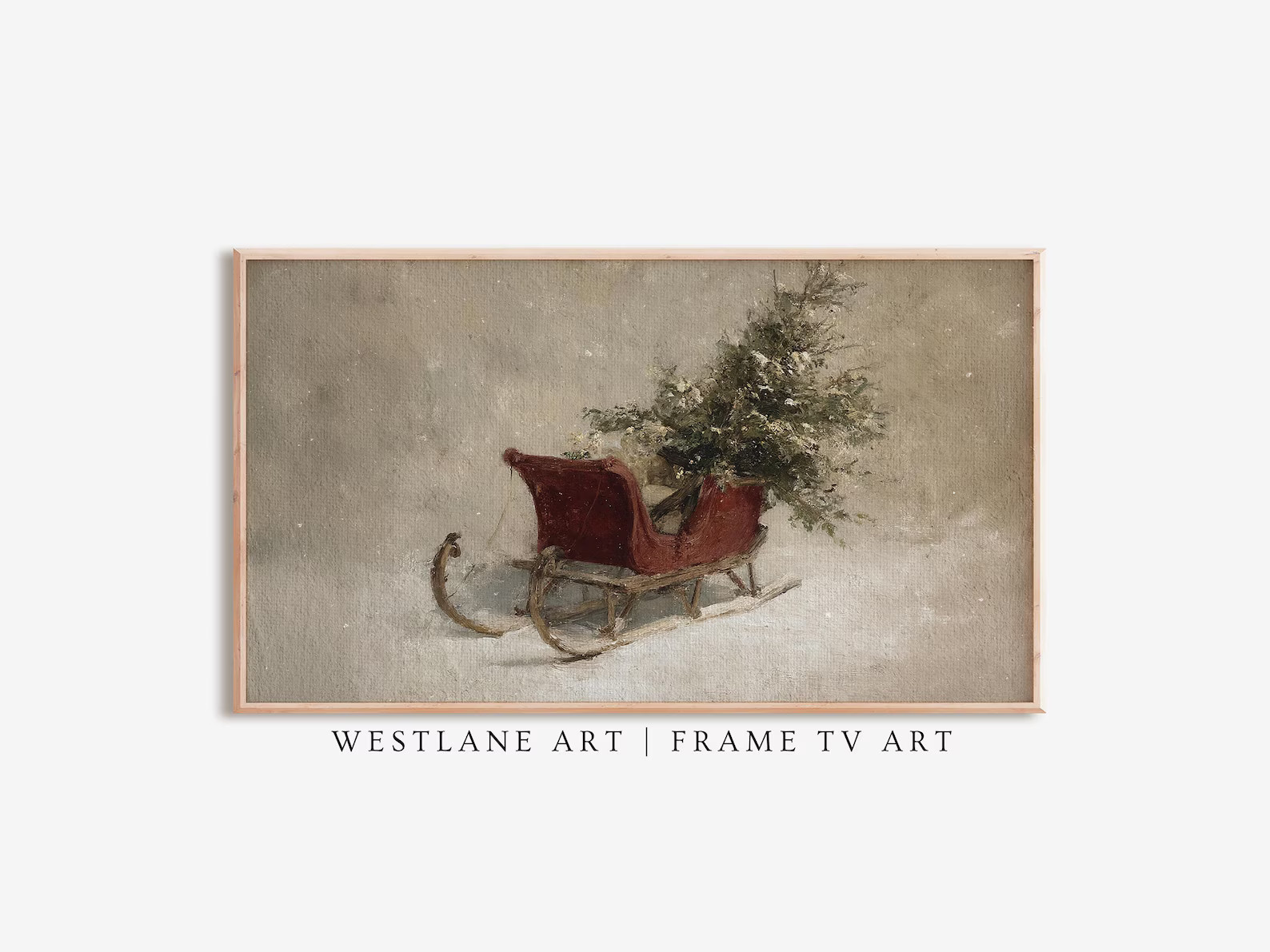 Classic Christmas Sleigh Art, Samsung Frame TV, Vintage Winter Digital Download | TVW33 - Etsy | Etsy (US)