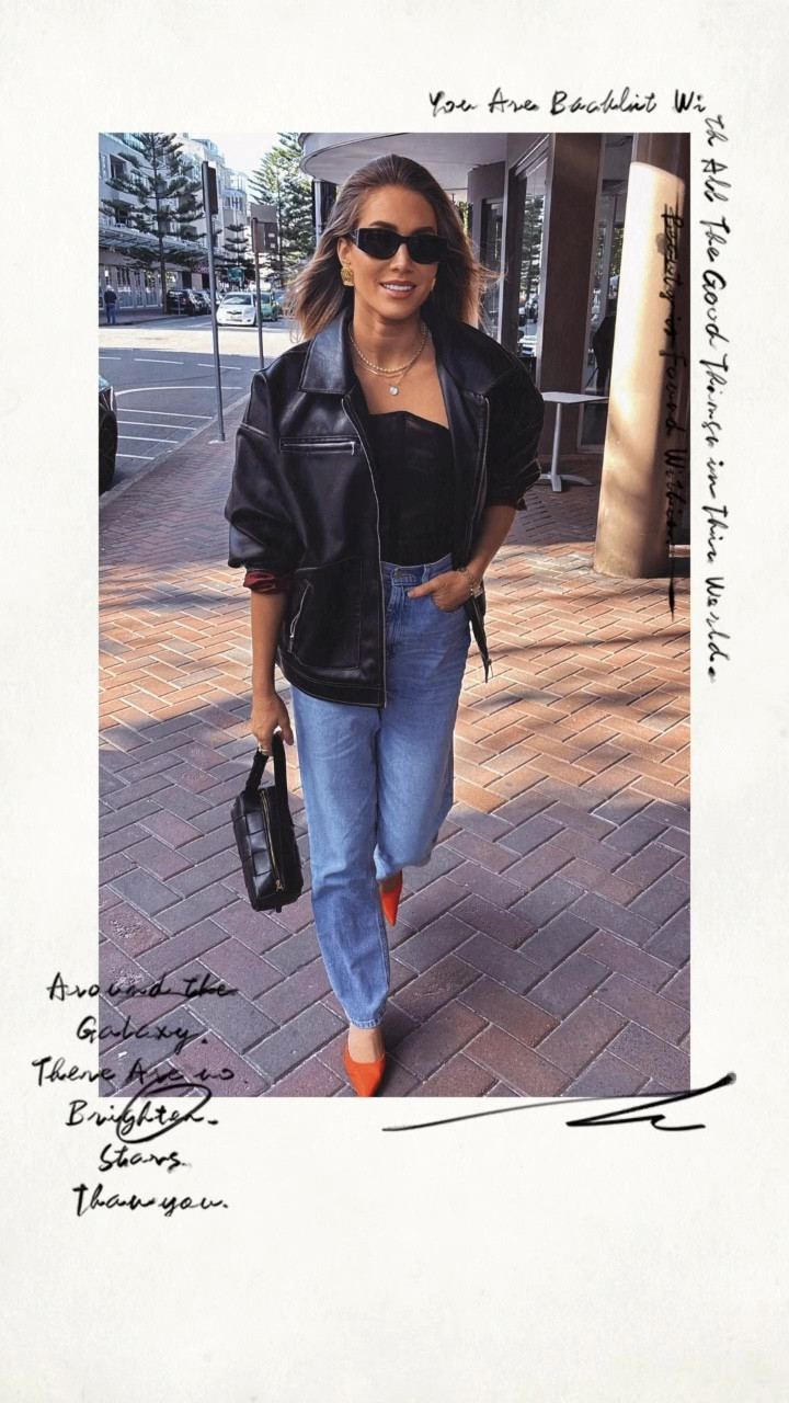Lunch Date Outfit 
Jacket - cotton on 
Bustier - old ( can’t remember) 
Jeans - ASOS 
Shoes - H&M 
Bag - Bottega 
Sunglasses- YSL 
Earrings - Anna Rossi earrings 

#LTKwinter #LTKstyletip #LTKaustralia