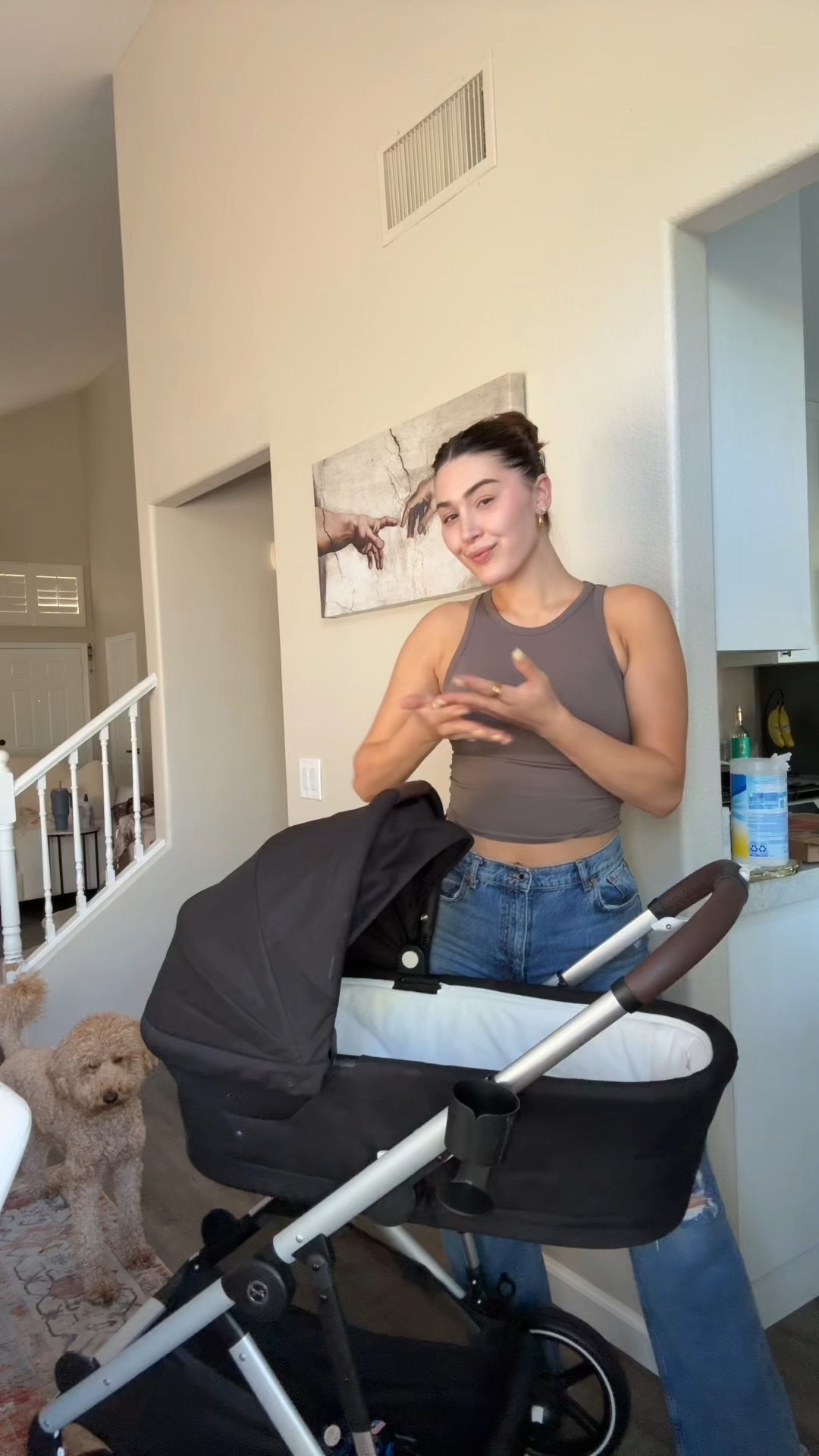 Baby bassinet to stroller seat transition 🥲 #ltkbaby

#LTKBaby #LTKBump