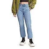 Levi's Women's Premium Wedgie Straight Jeans, (New) Oxnard Haze-Medium Indigo, 27 | Amazon (US)