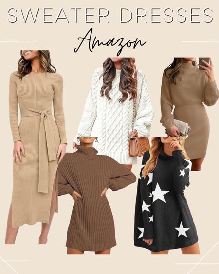 Sweater dresses are so trendy right now! I’m loving these options from Amazon! 

#LTKstyletip #LTKover40