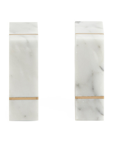 2pk Cortina Carrara Marble Bookends | TJ Maxx