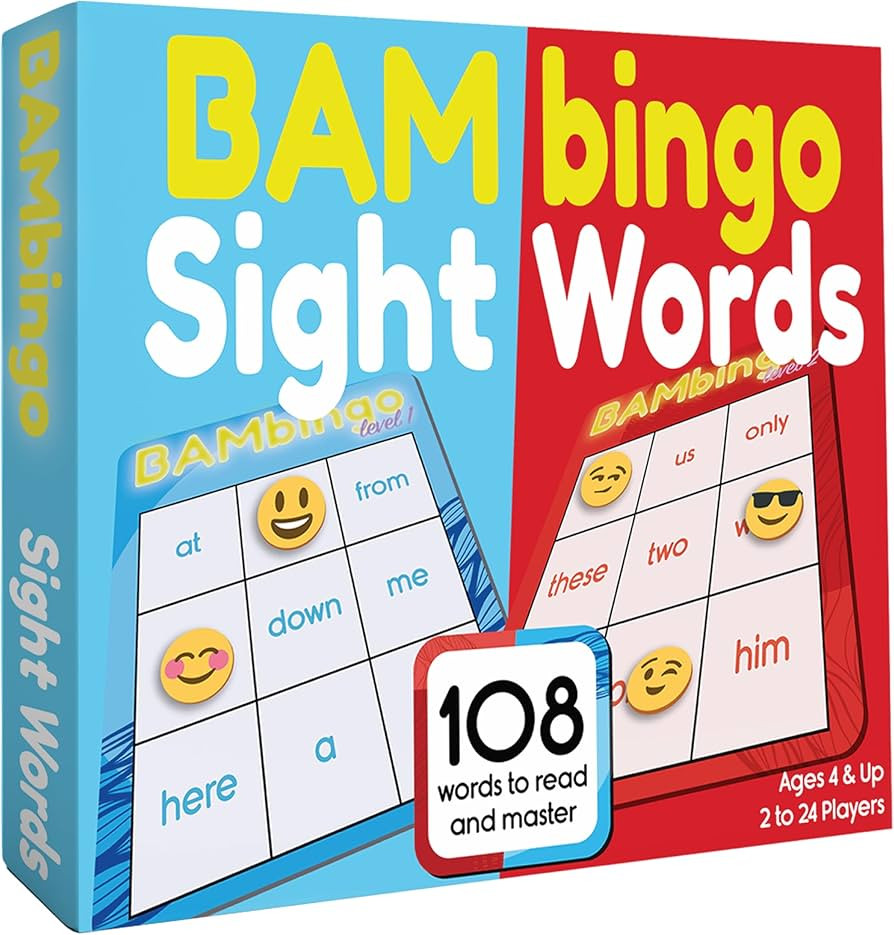 THE BAMBINO TREE Sight Word Bingo Game Level 1 and 2 - Learn to Read Vocabulary for Kindergarten ... | Amazon (US)