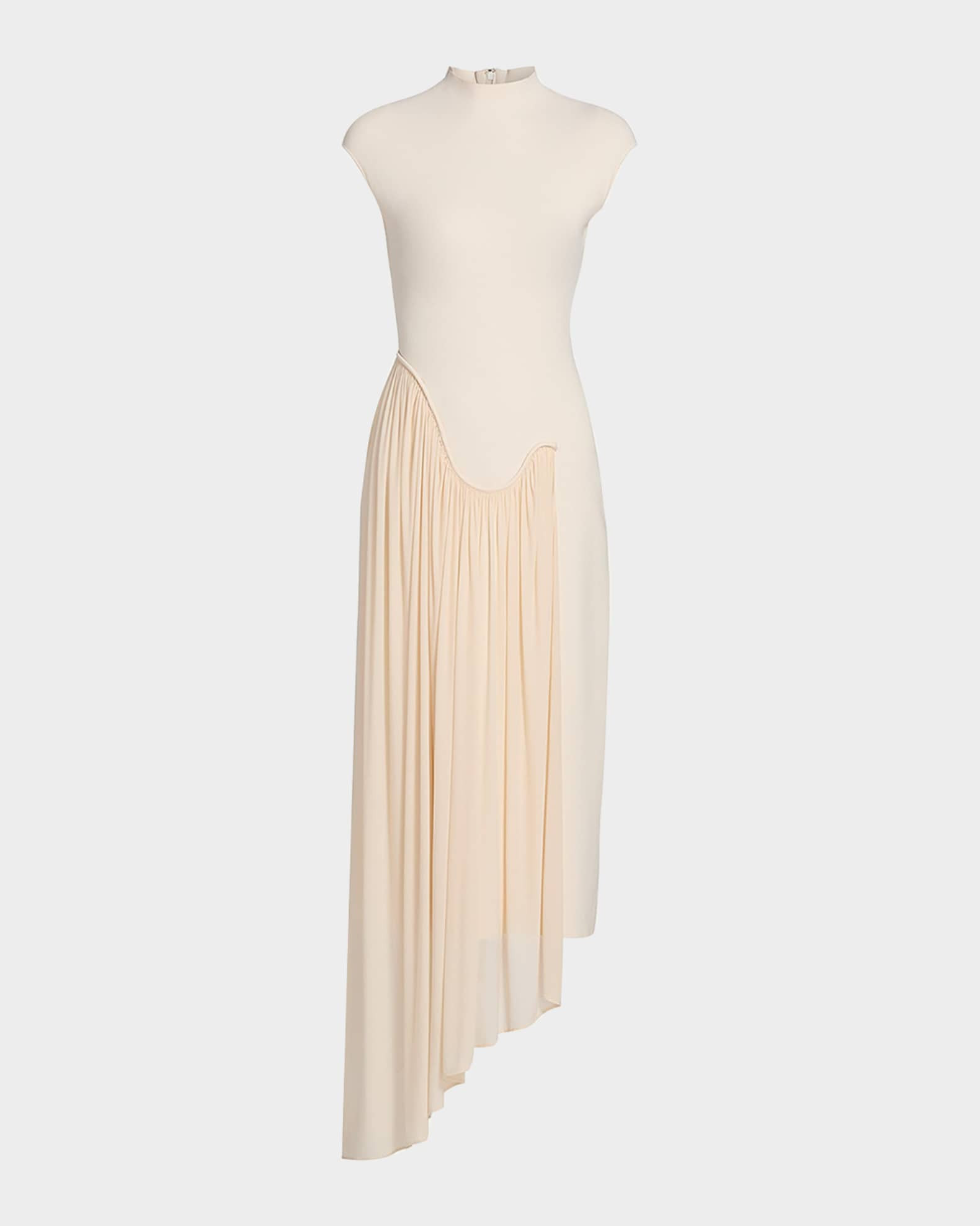 Francis Draped Compact Knit Midi Dress | Neiman Marcus