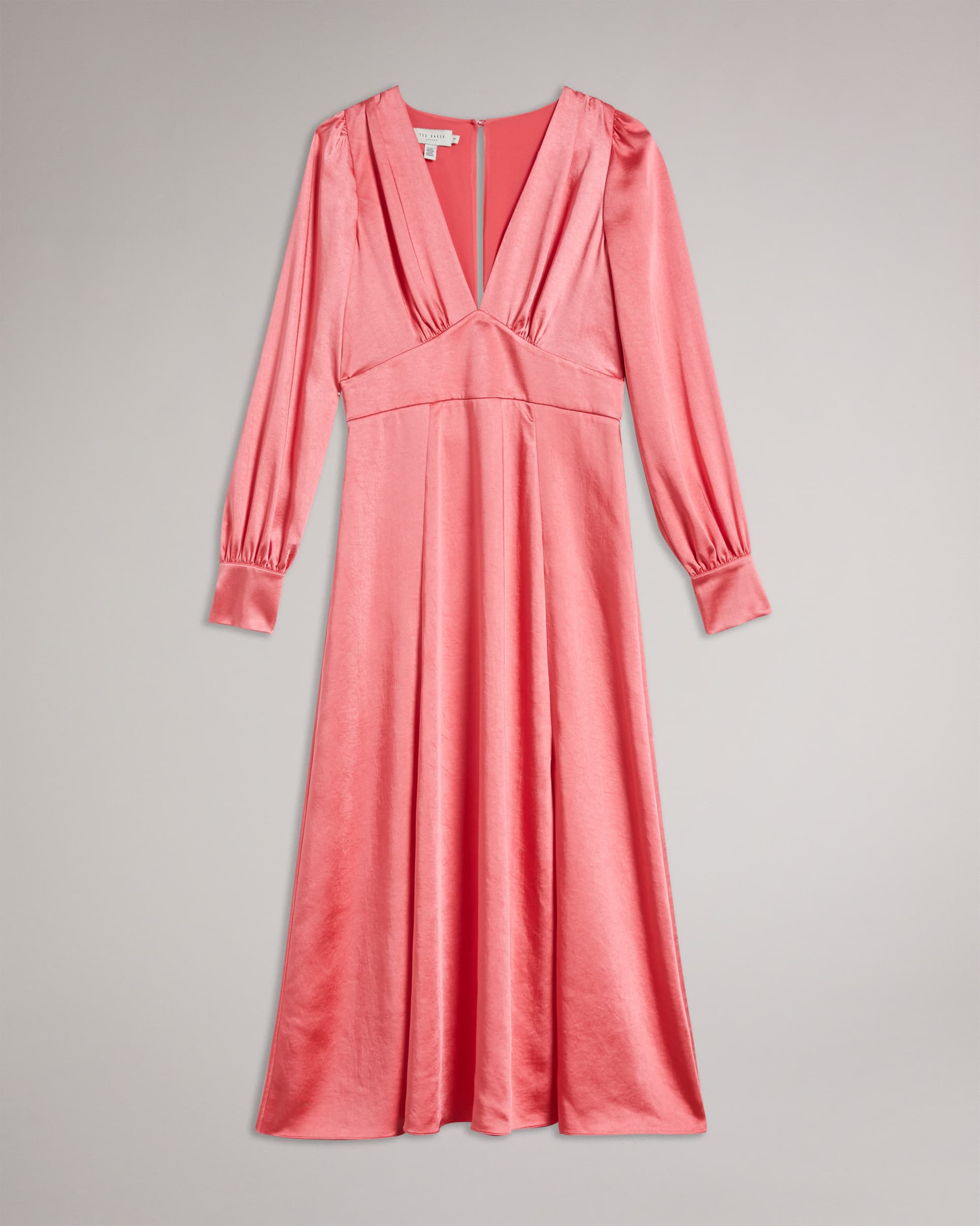 Satin Midi Dress With Blouson Sleeve | Ted Baker (UK)