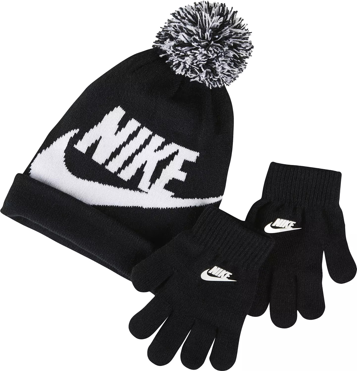 Nike Little Kids' Swoosh Pom Beanie & Gloves Set | DICK'S Sporting Goods