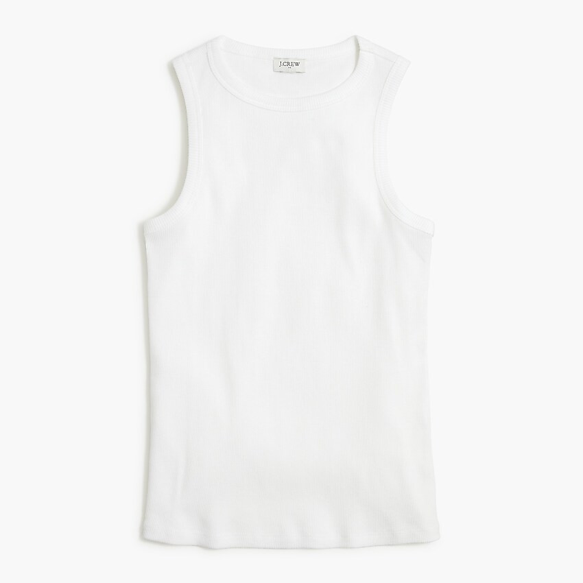 High-neck ribbed tank top | J.Crew Factory