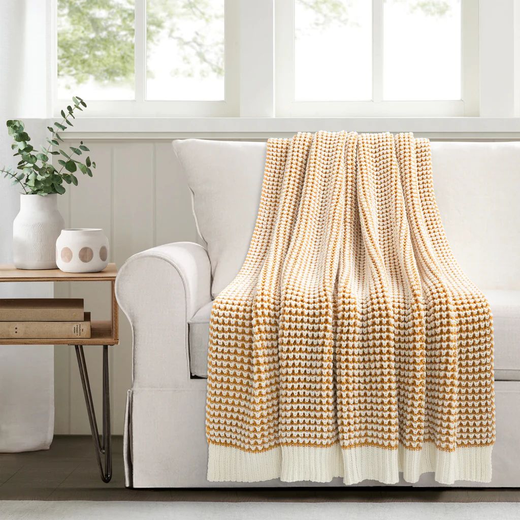 Chic And Soft Knitted Throw | Lush Decor