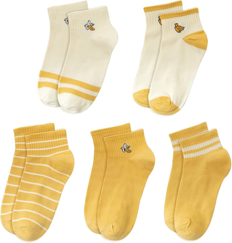 Glamorstar Women Socks Cotton No Show Low Cut Socks Ankle Sock 5 Pack | Amazon (US)