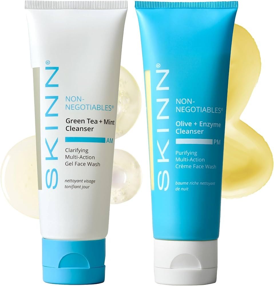 SKINN Day &amp; Night Face Wash for Women &amp; Men - Refreshing Green Tea &amp; Mint Infusion, Nourishing Ol... | Amazon (US)