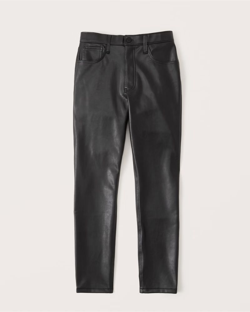 Abercrombie & Fitch Women's Vegan Leather Skinny Pants in Black - Size 36S | Abercrombie & Fitch (US)