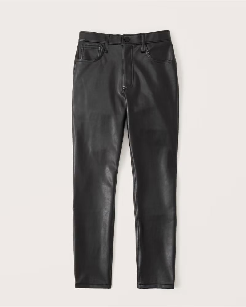 Abercrombie & Fitch Women's Vegan Leather Skinny Pant in Black - Size 23S | Abercrombie & Fitch (US)