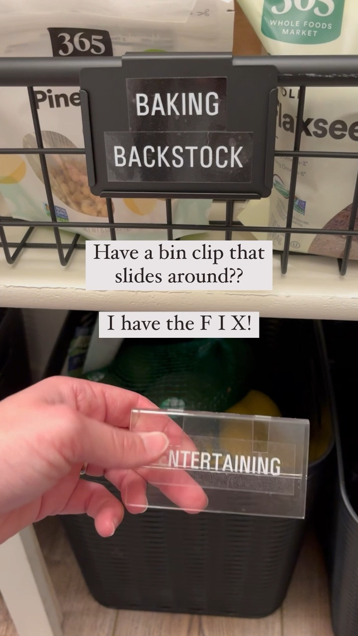 🙋🏻‍♀️Have a bin clip label that slides around?? I have an easy fix!! 👏🏼

✨Cut up 3M double sided foam squares & stack to fill the gap between your label & the storage bin. Gently slide on & squeeze to stick into place! #nomoresliding 🙌🏼

#efficientlyneat #organizationhacks #organizingtips #organizingideas #organizinghacks #homeorganization #homeorganizing #homeorganizer #professionalorganizer #binlabels #labelingmachine #storagesolutions #pantry #pantryorganization #pantrygoals #kc #kansascitymom #kansascitysmallbusiness #kclocal

#LTKfamily #LTKfindsunder50 #LTKhome