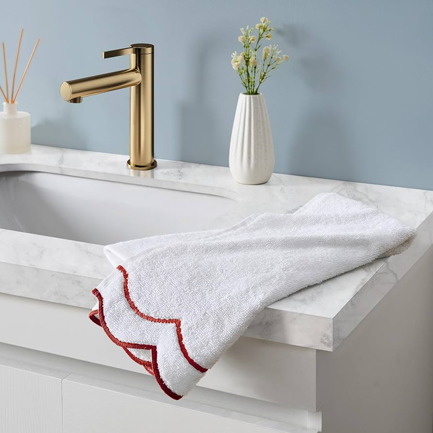 Peri Home 100% Cotton Hand Towel for Bathroom, Embroidered, Soft & Absorbent, 500 GSM, 1 Piece, 1... | Amazon (US)