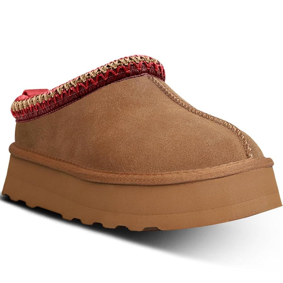 Women's Platform Mini Boots Slippers for Women Indoor Slippers Slip on Fur Fleece Lined Suede Sho... | Amazon (US)