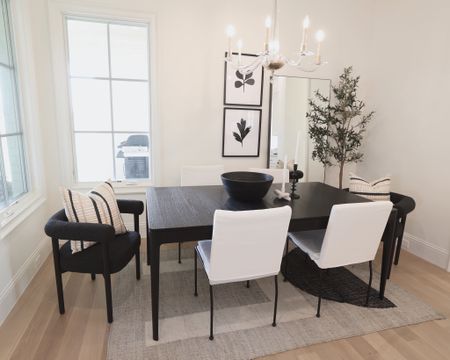 Madi Prewett-Trout @Madi Prew x 31 Chapters Home Collab! Shop her kitchen dining room area. 

Dining room, dining room decor, modern dining room, cb2, rh, interior design, black and white decor

#LTKstyletip #LTKSeasonal #LTKhome