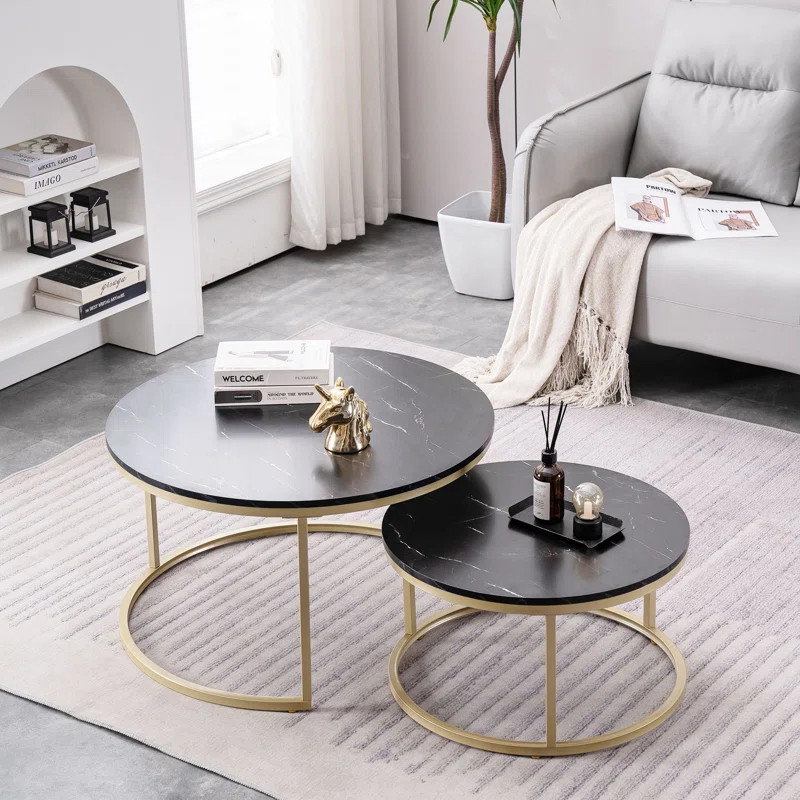 Everly Quinn Round Nesting Coffee Table & Reviews | Wayfair | Wayfair North America