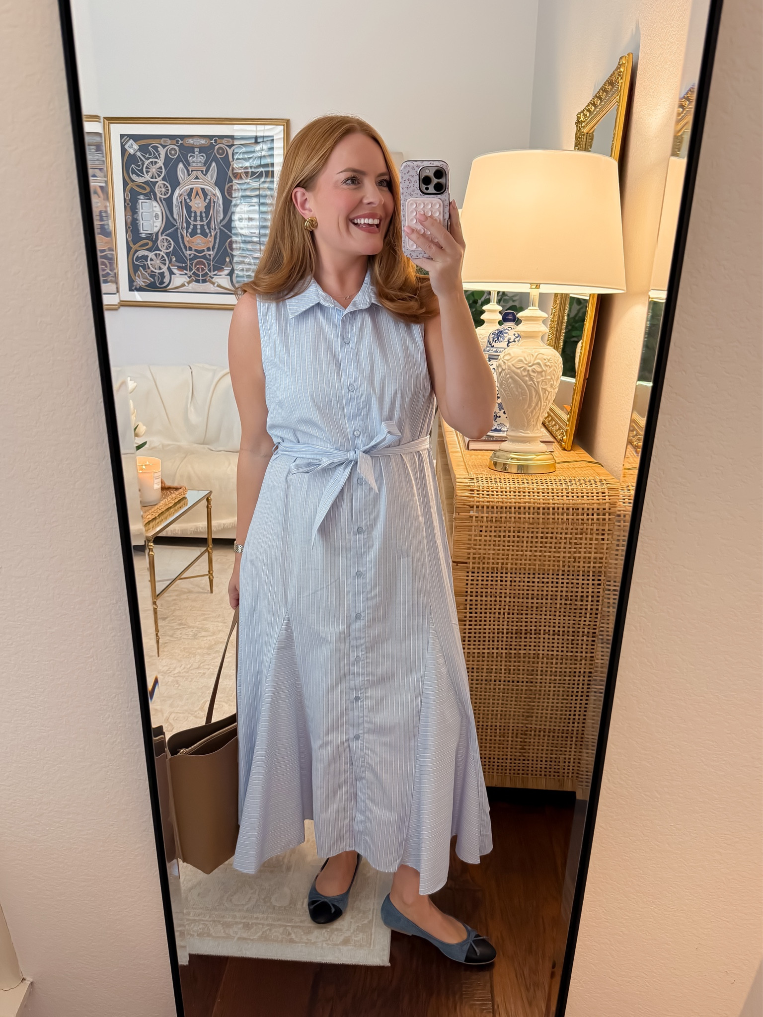 If you need a polished but EASY outfit—this is it 🤍

Fit & sizing:
Wearing size small – true to size with a tailored but comfortable fit. Elastic waist + tie belt gives shape without feeling tight. Midi length works great for flats or heels.

Details:
✔ Lightweight cotton feel
✔ Sleeveless (perfect for layering with a blazer or cardigan)
✔ Bump + postpartum friendly

Style tip: Add a cardigan or blazer for the office, then wear solo for after work.

midi work dress, Nordstrom workwear, summer office outfit, comfortable office dress, working mom style

#LTKWorkwear #LTKmomlife #LTKootd