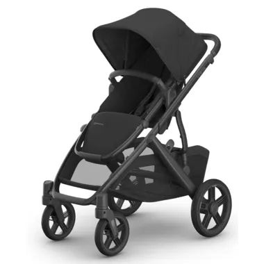 Uppababy Vista V3 Stroller - Full-size Single-to-double Stroller System - Toddler Seat, Bug Shield, Rain Shield, And Storage Bag Included - Jake (Charcoal/carbon Frame/black Leather) | REBEL (formerly Rebelstork)