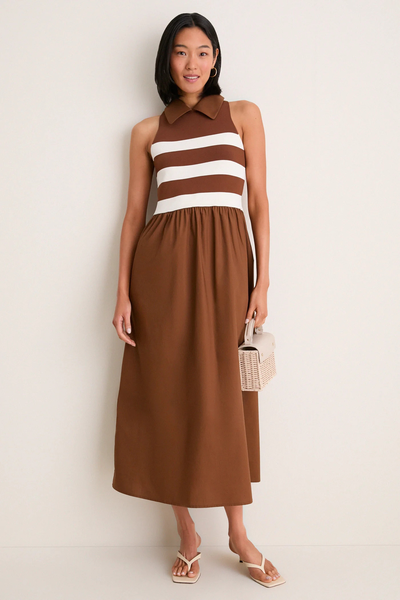 Chocolate Stripe Marina Dress | Tuckernuck (US)
