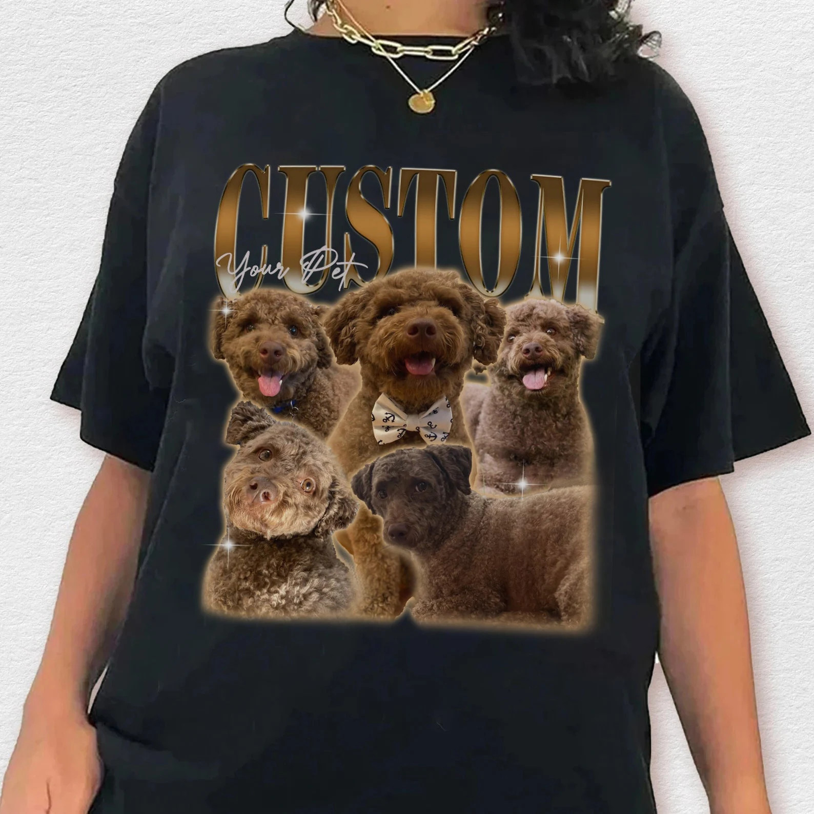 Vintage Custom Dog Shirt Retro Collage Personalized Pet - Etsy | Etsy (US)