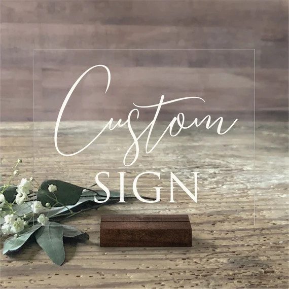 Acrylic Wedding Sign | Custom Acrylic Wedding Sign | Custom Wedding Date Sign | Welcome Wedding S... | Etsy (US)
