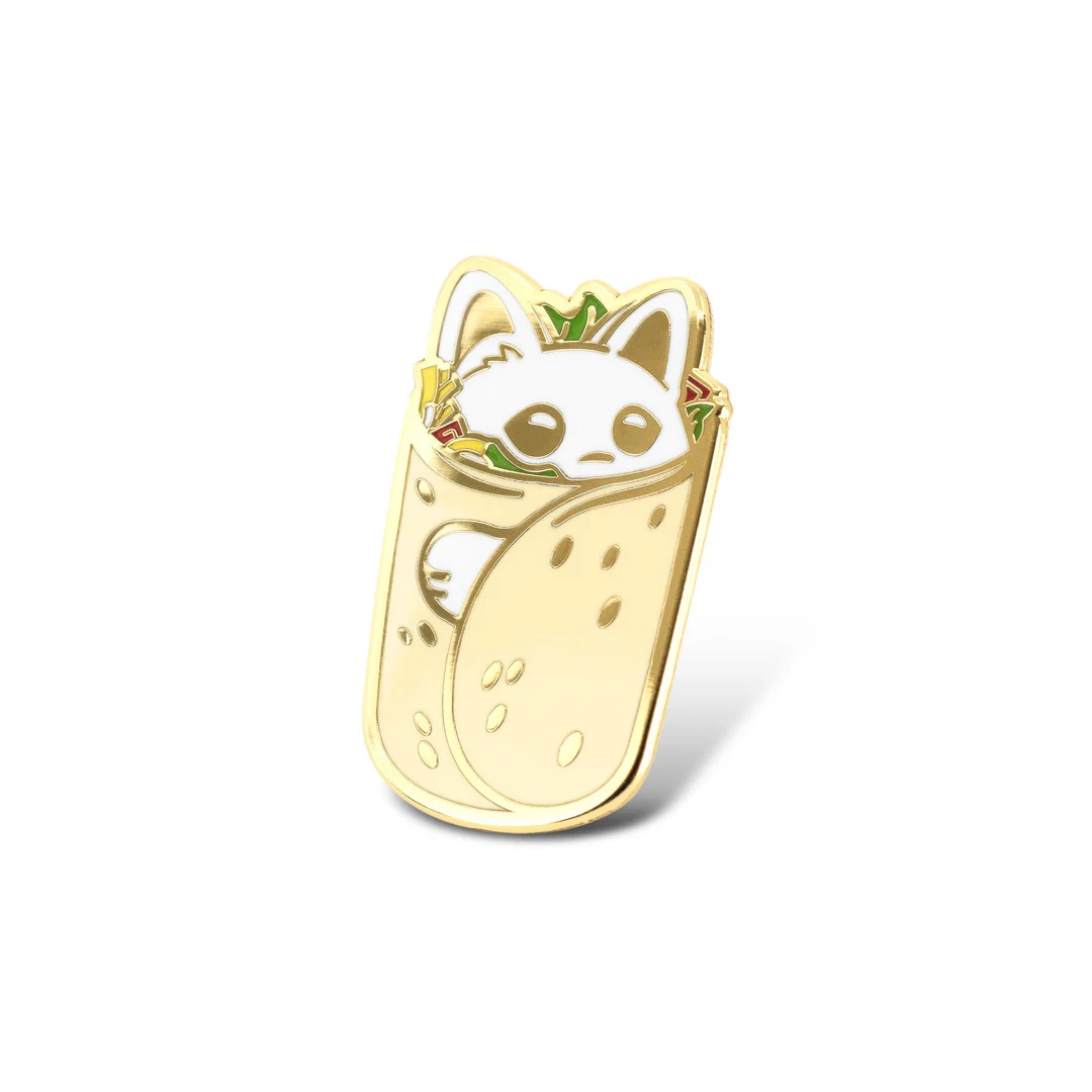 Purrito Burrito Cat Hard Enamel Lapel Pin | Etsy (US)