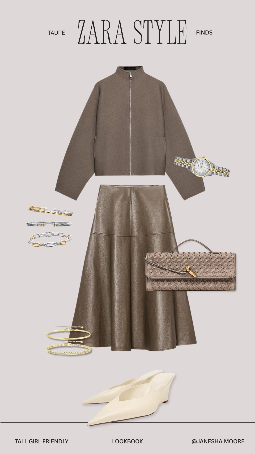 Neutral tones and flattering silhouette with these pieces. Save this for your next Zara shopping trip! I’m 5’9 200 lbs wearing [S] knit jacket + [L] midi skirt

#LTKootd #LTKTall #LTKMidsize