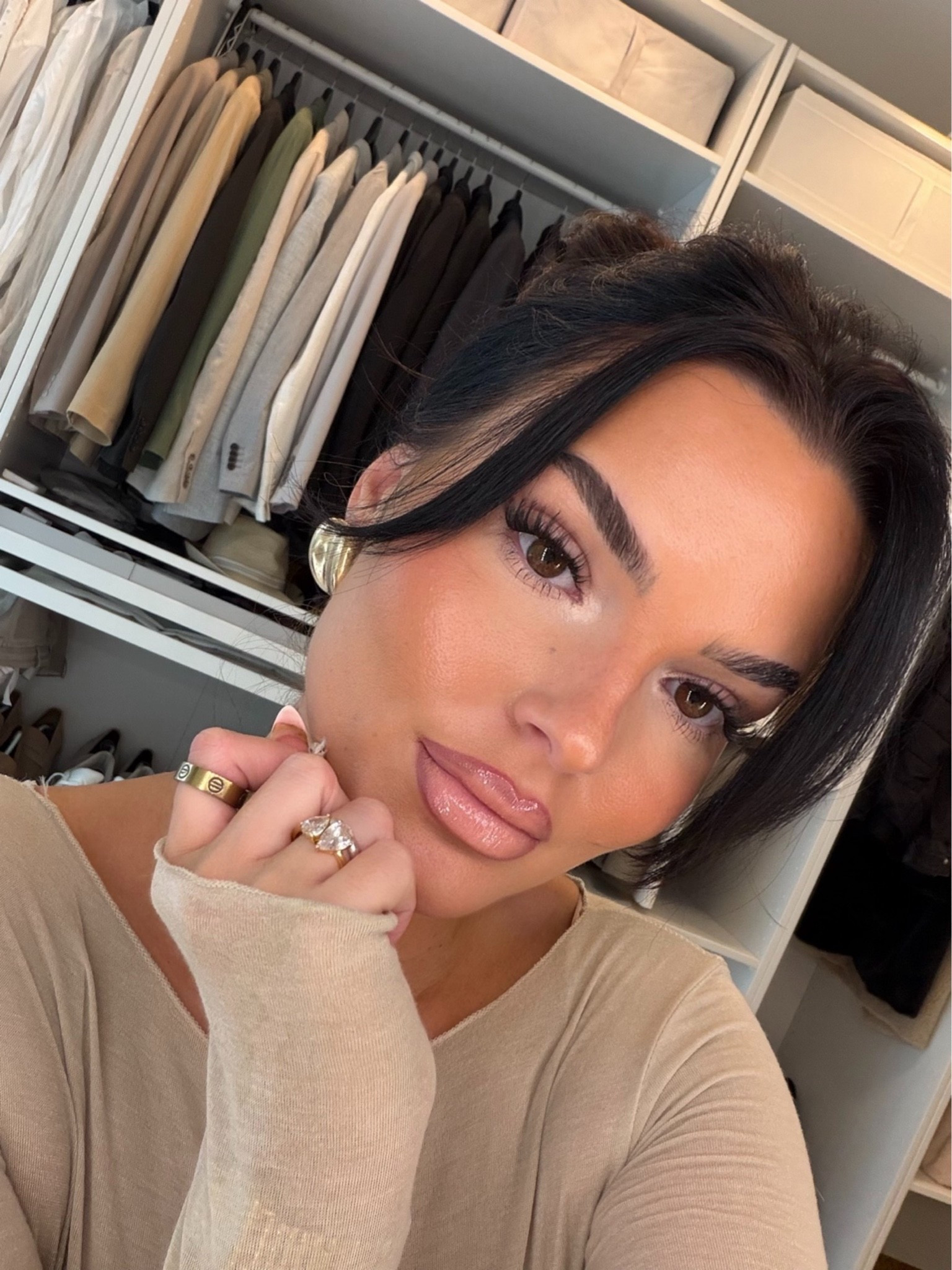 HUDA Lipstain: Rosewood & Soft Nude | ABH Haze | HUDA Lightclear Gloss