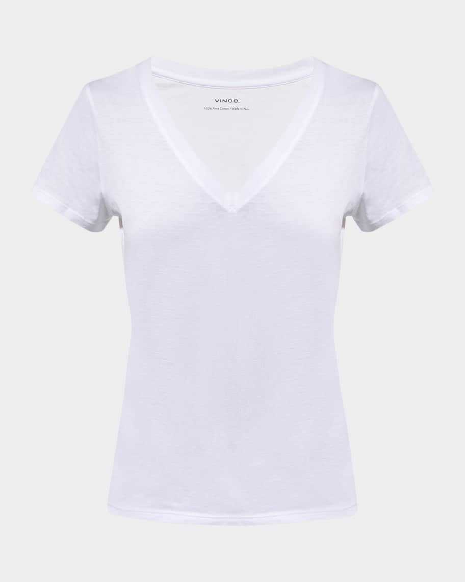 Essential Pima Cotton V-Neck Tee | Neiman Marcus