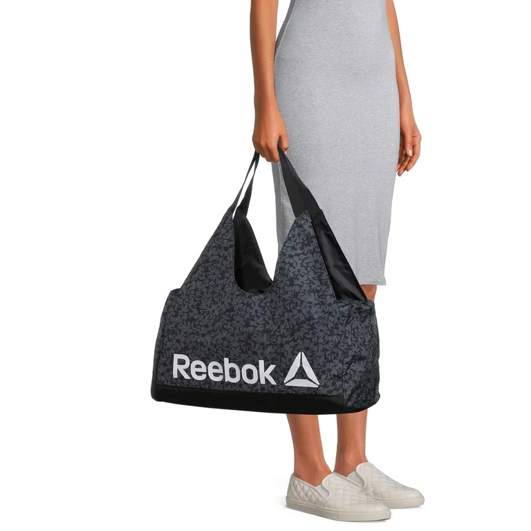 Reebok Women's Lilith Print Duffel Tote Handbag Black | Walmart (US)