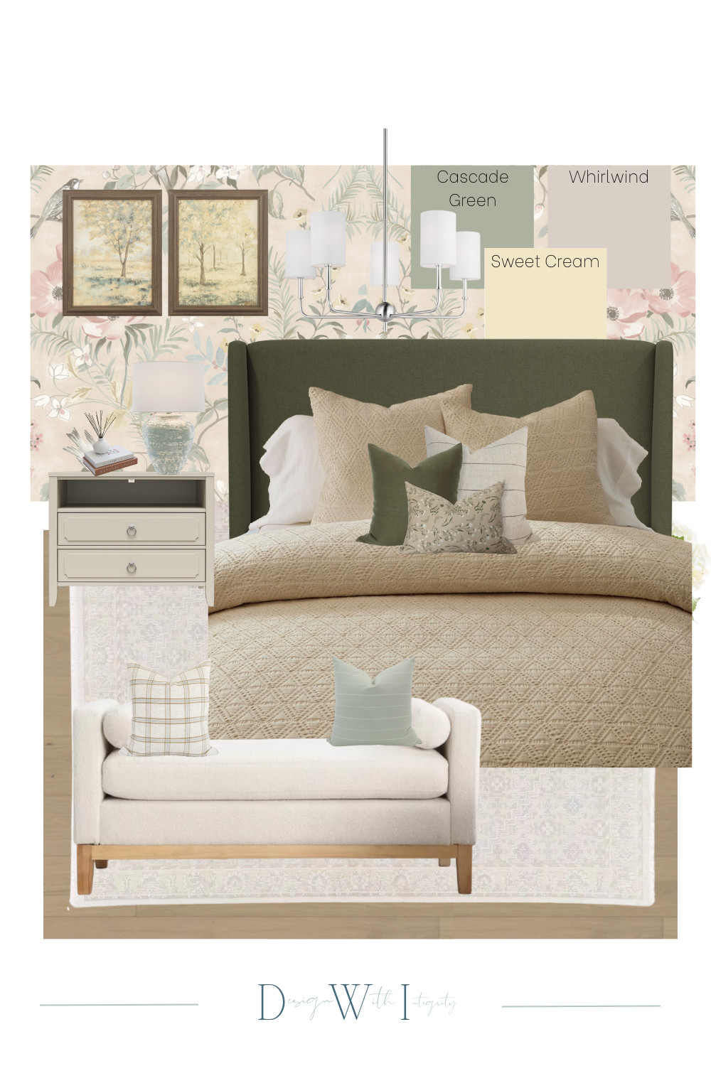 Create a calming retreat with this bedroom mood board featuring soft neutrals, layered textures, and timeless design details. Warm tones of cream and taupe are paired with muted green accents and floral wallpaper for a cozy yet elegant look. Perfect for refreshing your primary or guest bedroom, these curated pieces bring comfort and style into your home. Shop the full collection on LTK and follow for more interior design inspiration.


#BedroomInspo #InteriorDesign #MoodBoardDesign #HomeDecorIdeas #BedroomGoals #CozyBedroom #NeutralHomeDecor #LTKHome #PinterestInspo #BedroomStyling #CalmSpaces #InteriorDesignLovers #CuratedHome #FallHomeDecor #HomeDecorLovers #ShopTheLook 

 #LTKHome
