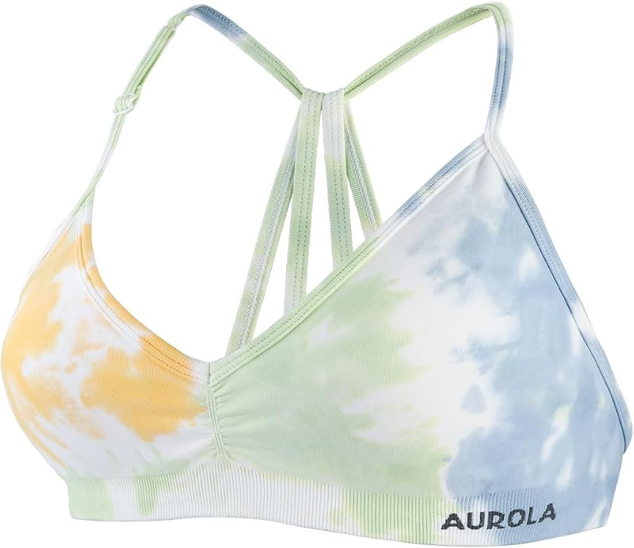 AUROLA Mercury Workout Sports Bras Women Athletic Removable Padded Backless Strapy Minimal Crop T... | Amazon (US)