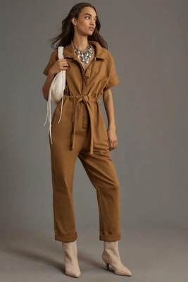 Pilcro Short-Sleeve Wing Jumpsuit | Anthropologie (US)