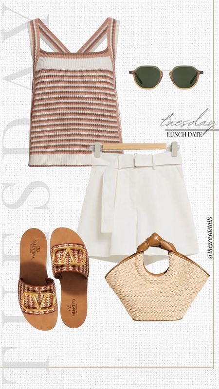 White shorts and knit tank is a great summer outfit idea 

Summer sandals

#LTKshoecrush #LTKFind #LTKstyletip