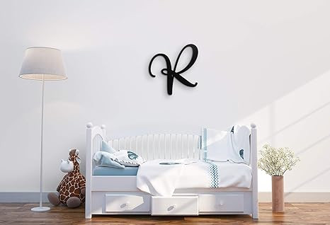 Giant Wall Decor Letters Uppercase R | 24" Wood Paintable Script Capital Letters for Nursery, Hom... | Amazon (US)