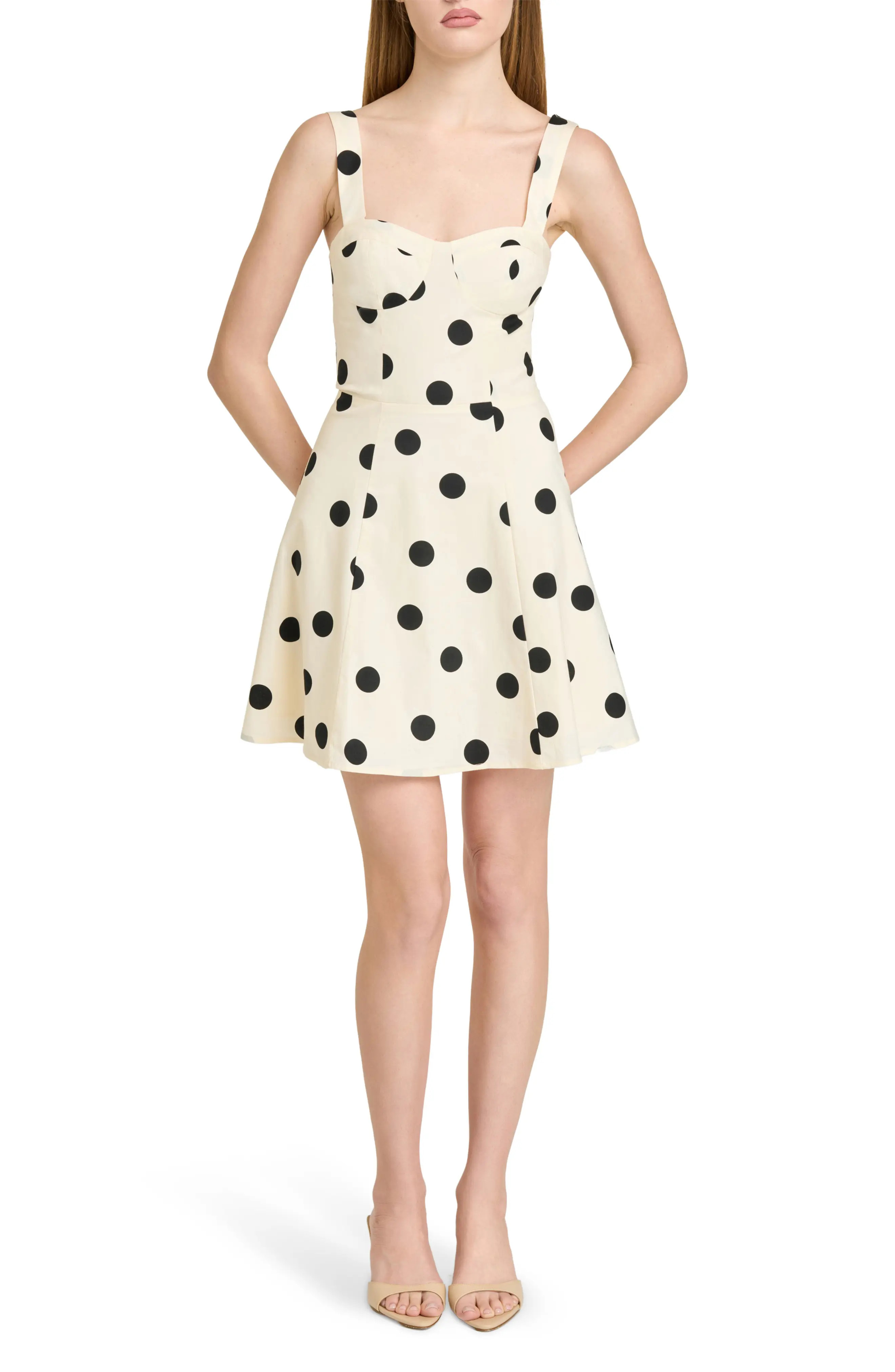 Marcy Polka Dot Stretch Cotton Bustier Minidress (Women) | Nordstrom | Nordstrom