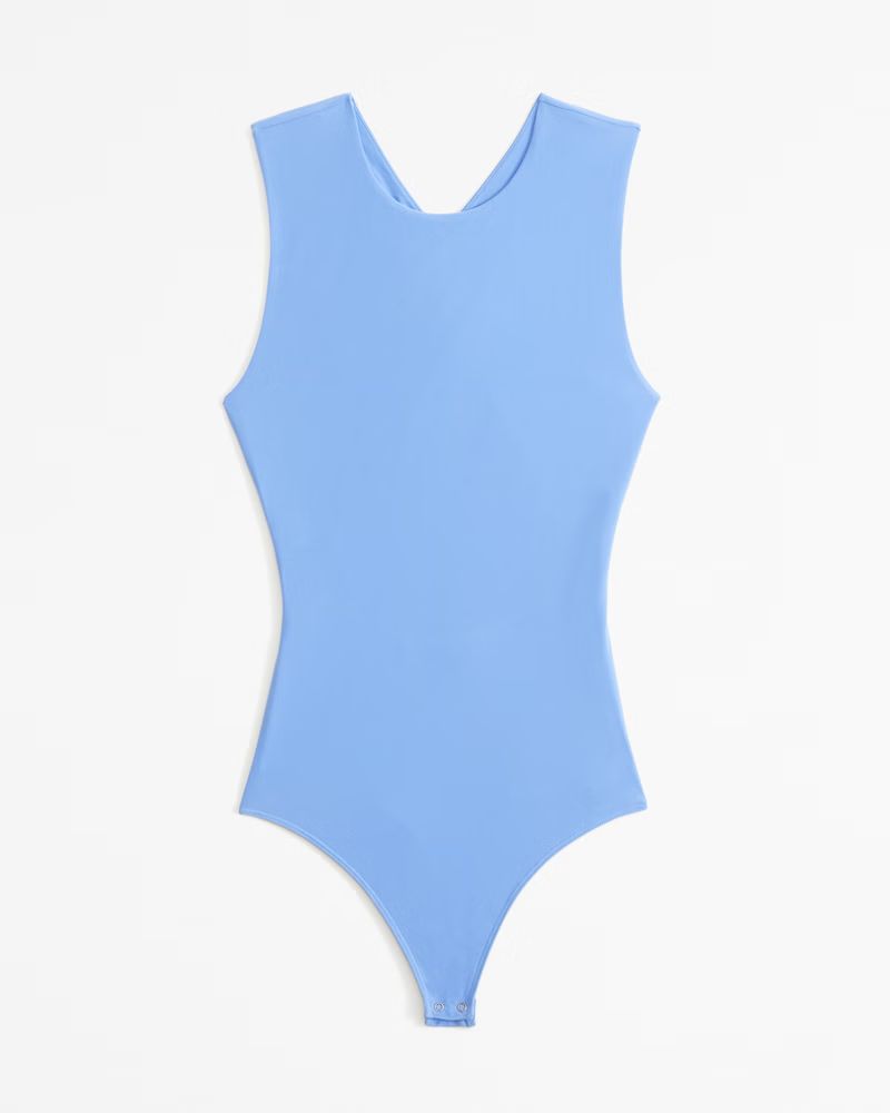 Soft Matte Seamless Cross-Back Shell Bodysuit | Abercrombie & Fitch (US)