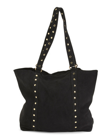 Suede Studded Tote for Women | Marshalls