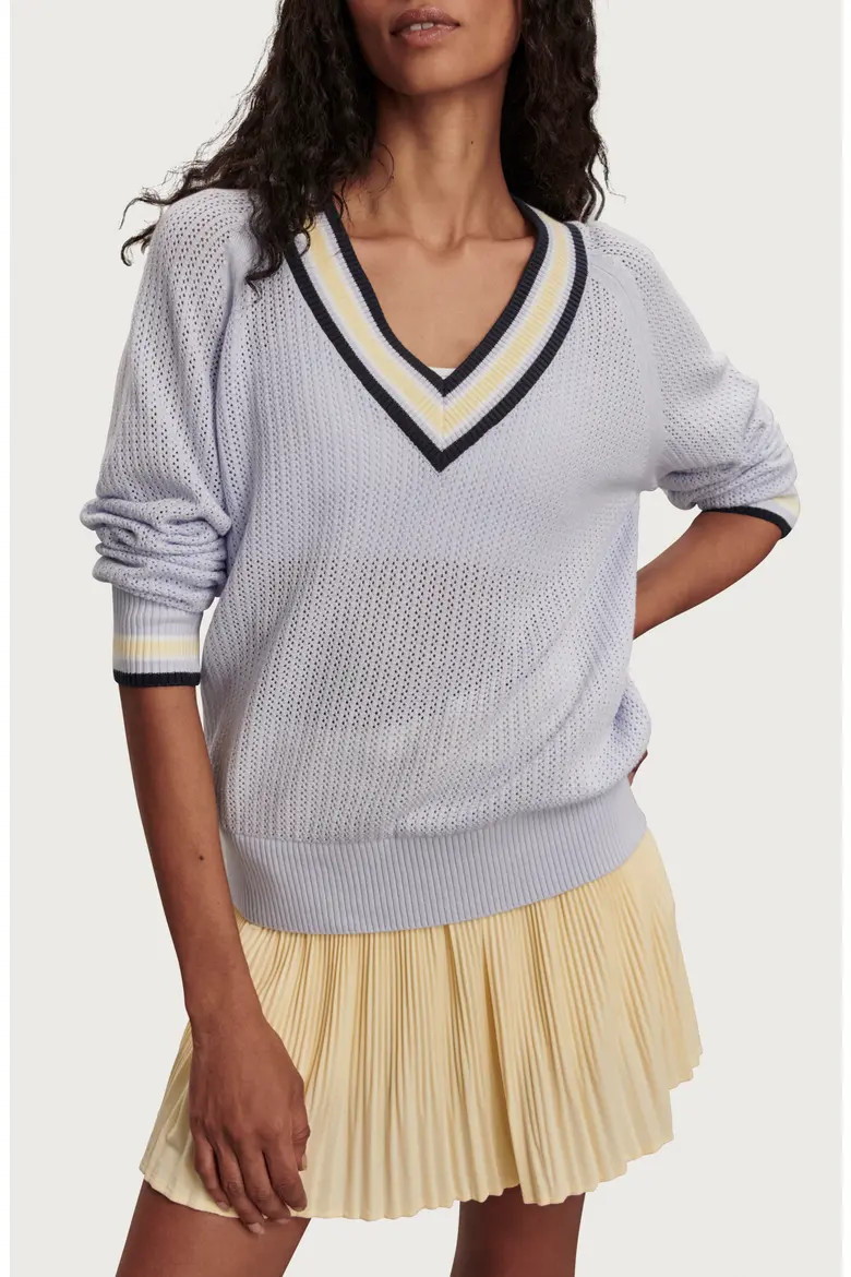 Maurice Open Stitch Cotton V-Neck Sweater (Women) | Nordstrom | Nordstrom
