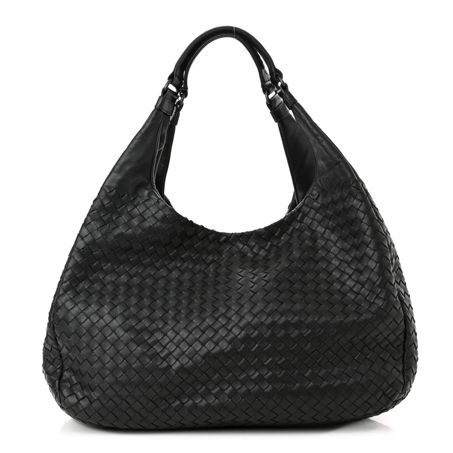 Nappa Intrecciato Medium Campana Hobo Black | FASHIONPHILE (US)