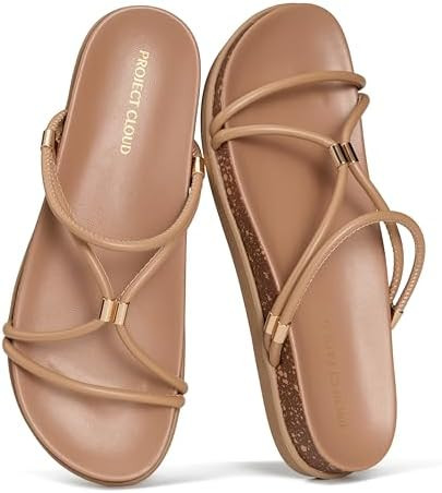 Project Cloud Sandals Women Dressy with Plush & Soft Insole - Non-Slip Strappy Sandals For Women ... | Amazon (US)